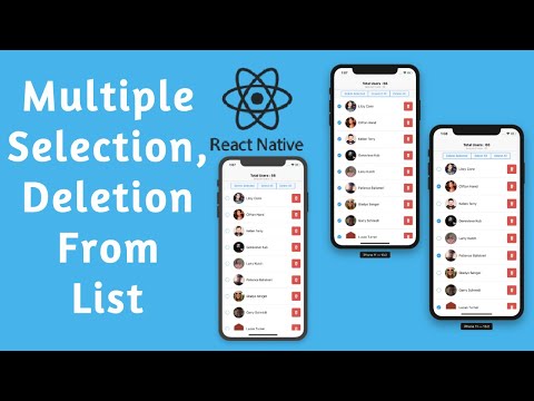 #20 React Native Multiple Selection & Deletion Of List Items