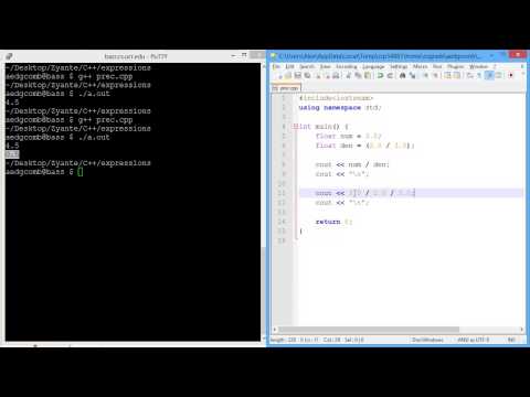 Programming example: Precedence rules