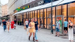Hot Summer Day in Vienna, Walk in City Center | 4K HDR