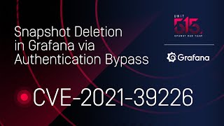 CVE-2021-39226 - Snapshot Deletion in Grafana via Authentication Bypass