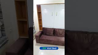 Wall mounted bed with Sofa storage #shorts #furniture #interior #spacesavingfurniture