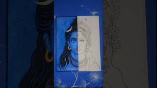 Shiv Parvati Drawing , Shivshakti 🥰💗✨ #shorts #mahadev #trending #art #shortsfeed #ytshorts