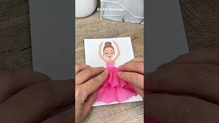 How to Draw a Ballerina | Creative Art Hack with Tissue Paper #shorts #drawing #arthacks