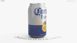 Corona Beer Can 033ml 3D model by 3DModels.org