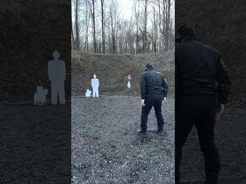 Speed Shooting Pistol Drill - Fast Instinctive Point Shooting - 10 Shots at 9 Yards - 2.82 sec