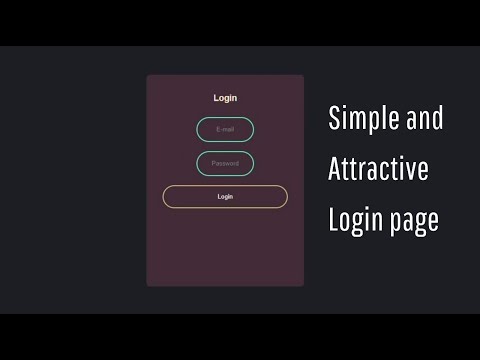 How to Design a Beautiful Login page | HTML,CSS | CODING STYLE