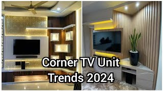 Space Saving Corner TV Wall Panel (TV Unit) Design Trends 2024 || Modern Interior