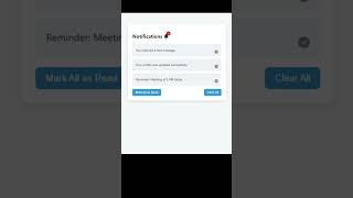 Mark As Read Notification UI | HTML CSS JS #Shorts
