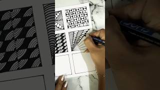 Zentangle pattern art for beginners #ytshorts #shorts #zentangleart #zenpatterns #doodle #satisfying