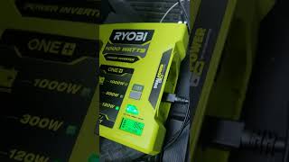 1000w inverter Charge 6ah      #ryobitools #powertools #ryobi18v #feelthepower #ryobi #cordlesstools