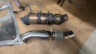 BMW F15 X5 N55 Downpipe install