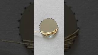 Hand embroidery :mirror work | amazing mirror work |square mirror #shorts #mirrorwork #youtubeshorts