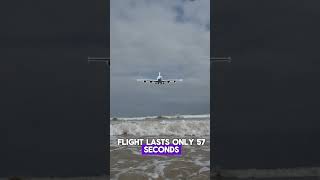 World’s Shortest Flight: 57 Seconds Between Two Islands! ✈️ #ShortestFlight #AviationFacts”