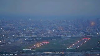 2025.06.01夕暮れのエアポート｜#大阪空港ライブカメラ｜Kansai HD LIVE【切抜きプラス】