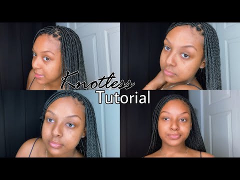 KNOTLESS BRAIDS TUTORIAL (2024) 🤎