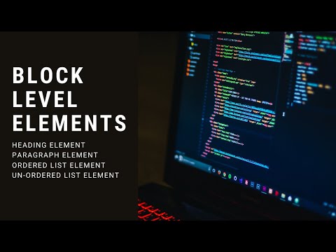 HTML5 Basics (Heading, Paragraph and List Elements)