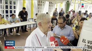 López Obrador reaparece para votar en la elección judicial | Imagen Noticias Fin de Semana