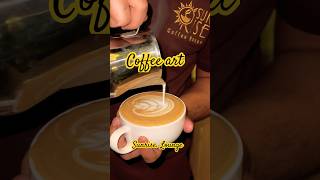 Coffee art #shorts #coffeeart #barista #latteart #coffee #latte #cappuccinoart