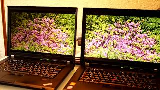 Lenovo IBM Thinkpad T500 vs W500 screen