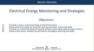 5/19/20 Tech Tuesday - Electrical Energy Monitoring & Strategies