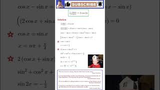 【Math 66】Журнал математики| Solve a trigonometric equation. | formula | With Formula Table.| W36 29