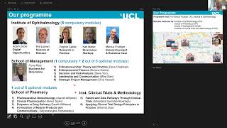 Bioscience Entrepreneurship and Advanced Therapeutics UCL Postgraduate Information Session