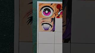 SHINOBU EYE DRAWING👀💜 #shinobu #demonslayer #animeeyes #drawing #shorts #animeart