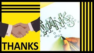Very Easy ! How to write thanks with technical pen || own style