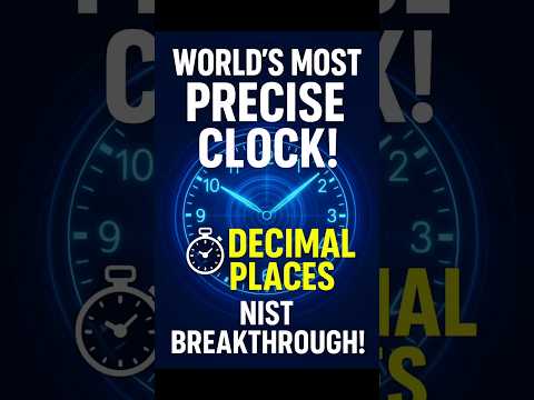 World’s Most Accurate Clock Revealed!19 Decimal Places Precision by NIST #AtomicClock #NIST #Science