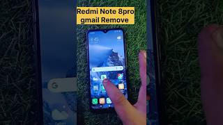 How To Remove Gmail Account From Redmi Note 8 Pro ⚡ Google Account Remove Kaise kare 🔥🔥 #shorts
