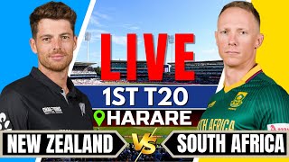 🔴Live: South Africa vs New Zealand | ZIM Tri Series | Live Score & Commentary | Live cricket match