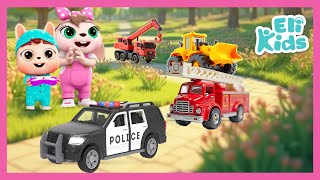 MEGA Toy Vehicles Fun - Police Car, Fire Truck +More | Eli Kids Compilations