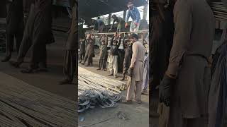 Loading steel on tralla 😱 a very tuff work #shortvideoviral #plzdosuporrtmychanlfriends