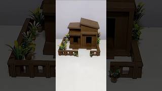 Sustainable clay house 🏡 | Eco-friendly home model | Relaxing art for home decor | #shorts