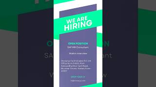 Shonarya Technologies Hiring for SAP MM  #sapmm #sap #jobopportunity