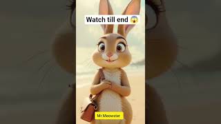 "The Gentle Cat and the Shy Rabbit – A Friendship Story"😱#shorts #ai #cat #rabbit