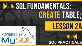 SQL LESSON 5: CREATE TABLE STRUCTURE | CREATE TABLE COMMAND