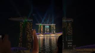 Marina Bay Sand Singapore light show #lightshow #singapore #marinabaysandssingapore #travelvlog