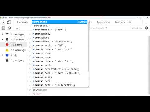 Teaching Demo : JavaScript objects introduction [Arabic version below]