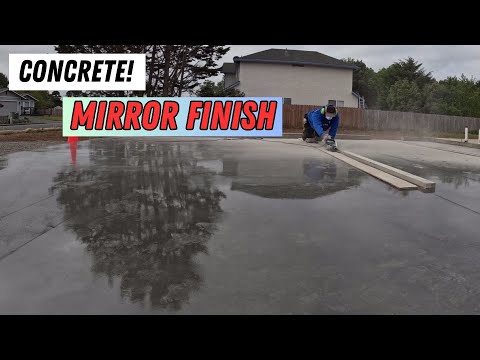 Concrete garage slab looks like a mirror! how to achieve this look.