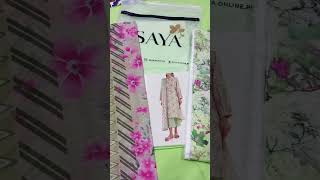 Khaadi and saya 3 pcs lawnWith lawn dopatta PrintedAirjet lawn 2700 instead of 3500 #premiumlawn