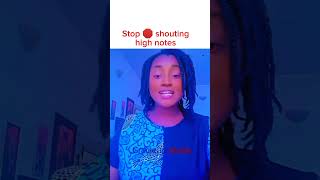 Stop shouting high notes #singbetter