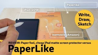 PaperLike matte screen protector review for the iPad. Versus a cheap alternative from Amazon.