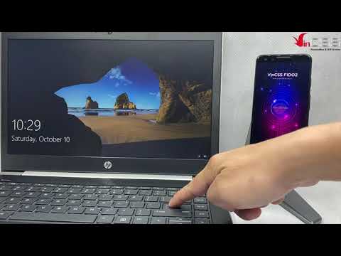 Microsoft Windows passwordless authentication using VinCSS FIDO2 Bluetooth on Google Pixel
