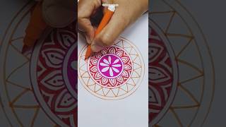 Mandala art with water color pen | #art #mandalaart #shorts