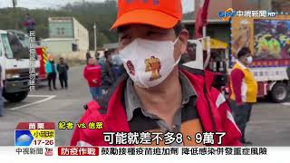 白沙屯媽祖疾行回鑾! 七彩煙火.百萬吊車炮仗恭迎│中視新聞 20230219