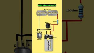 Rain Alarm Circuit diagram 🌧