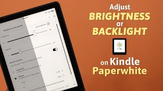 Kindle Paperwhite: How to Adjust Brightness! [Turn On/Off Backlight]