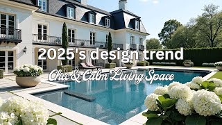 New trend in 2025🏡🌴 Modern luxury living room with sophisticated interior design🏡Green backyard