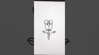 🌹 Draw a Rose with S, e & a Heart! | Easy & Creative Art Hack #rosedrawing #drawingideas #drawing